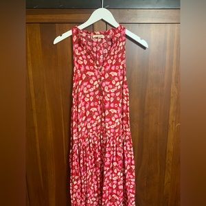 Red & Pink Floral Maxi Sz S